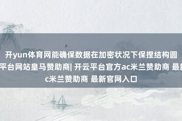 开yun体育网能确保数据在加密状况下保捏结构圆善性-开云平台网站皇马赞助商| 开云平台官方ac米兰赞助商 最新官网入口