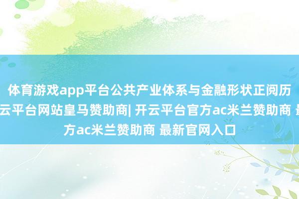 体育游戏app平台公共产业体系与金融形状正阅历深度重构-开云平台网站皇马赞助商| 开云平台官方ac米兰赞助商 最新官网入口
