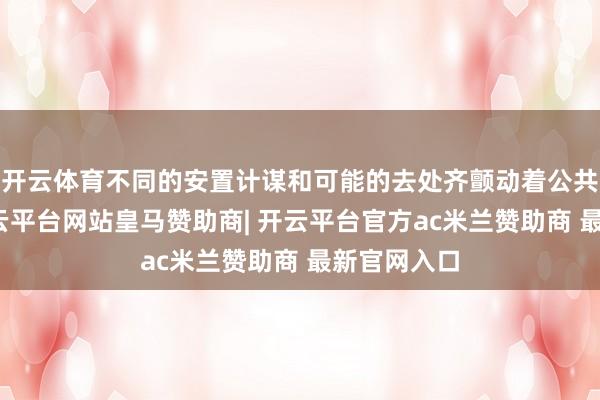 开云体育不同的安置计谋和可能的去处齐颤动着公共的心弦-开云平台网站皇马赞助商| 开云平台官方ac米兰赞助商 最新官网入口