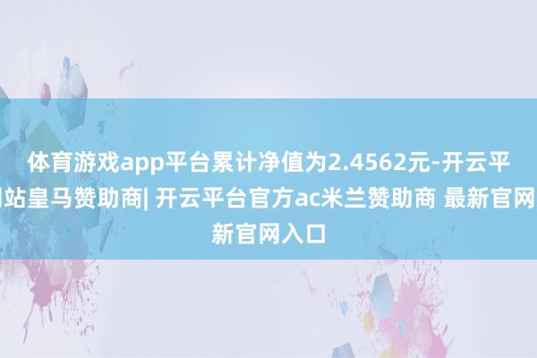 体育游戏app平台累计净值为2.4562元-开云平台网站皇马赞助商| 开云平台官方ac米兰赞助商 最新官网入口