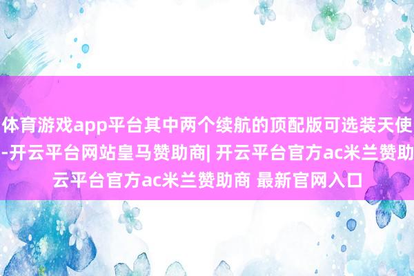 体育游戏app平台其中两个续航的顶配版可选装天使之眼 B 接济驾驶-开云平台网站皇马赞助商| 开云平台官方ac米兰赞助商 最新官网入口